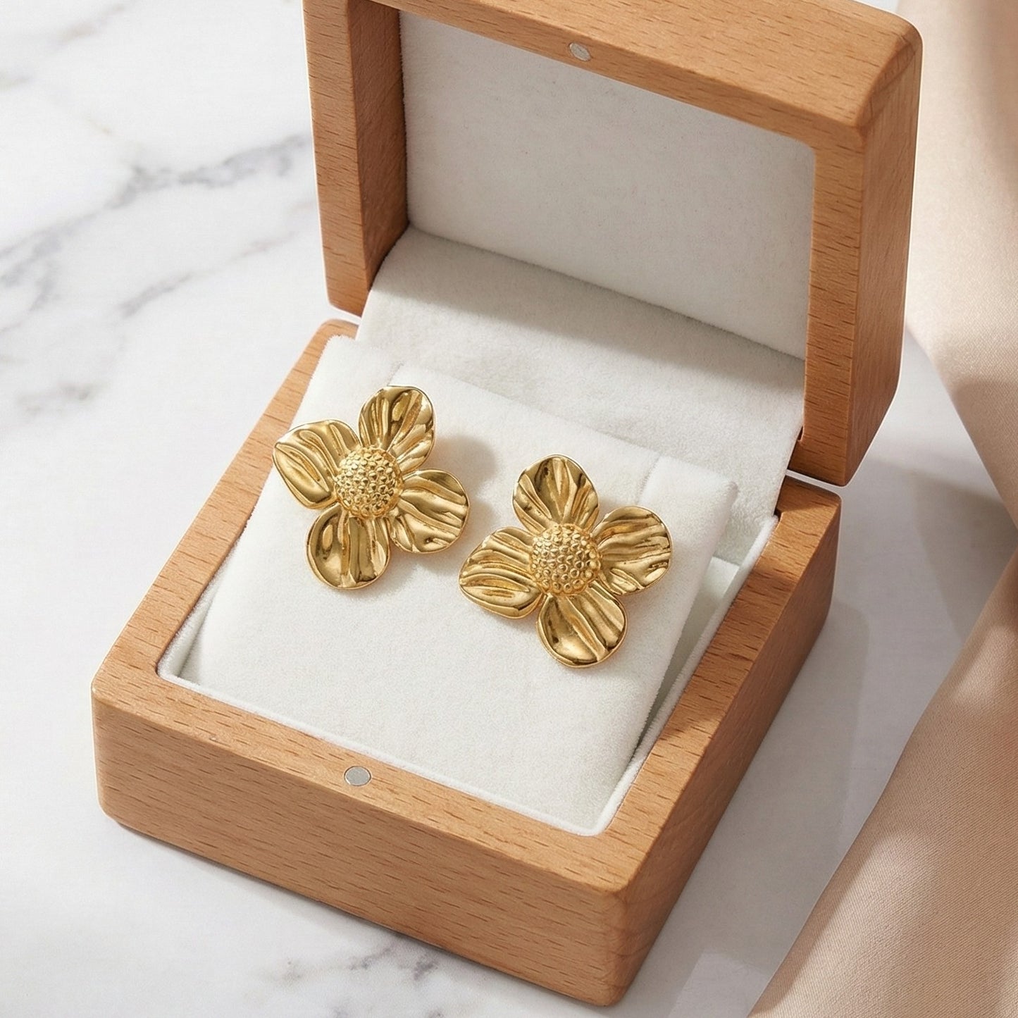 Sunburst Flower Studs