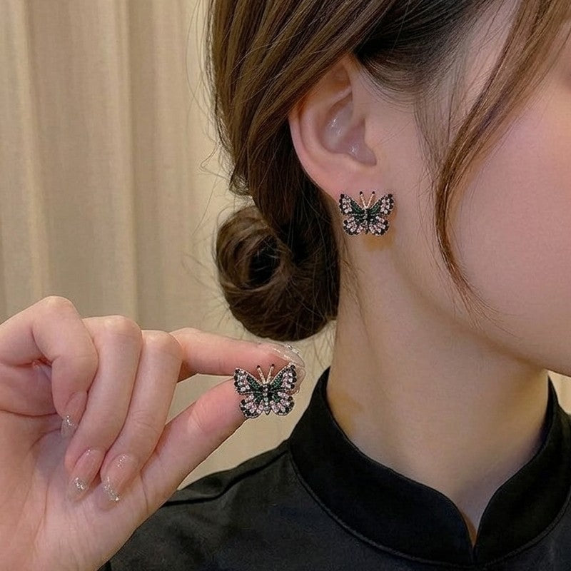 Midnight Butterfly Studs