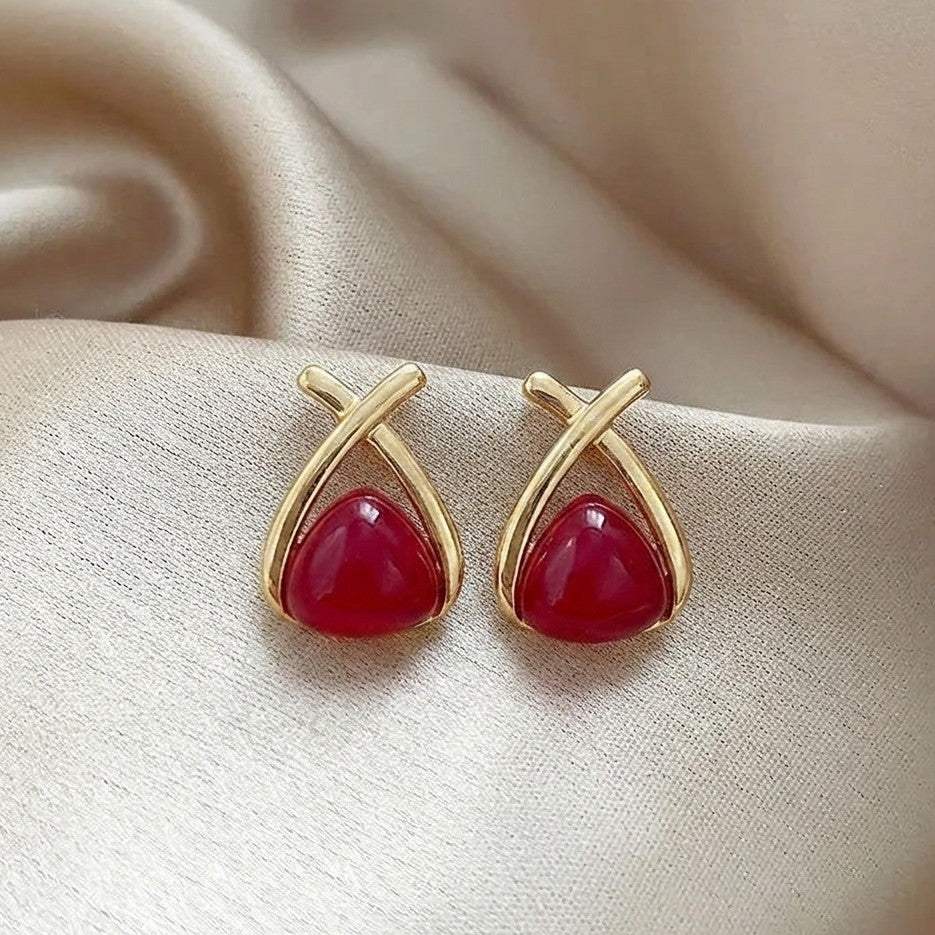 Ruby Aura Studs