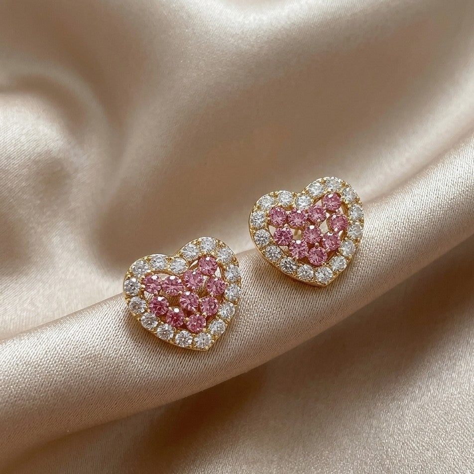 Pink Halo Studs
