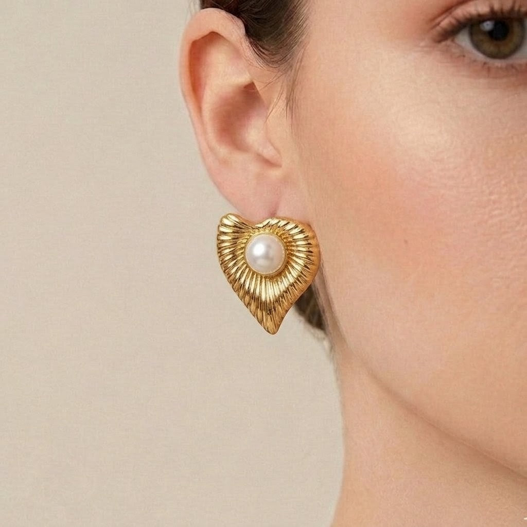 Golden Love Studs