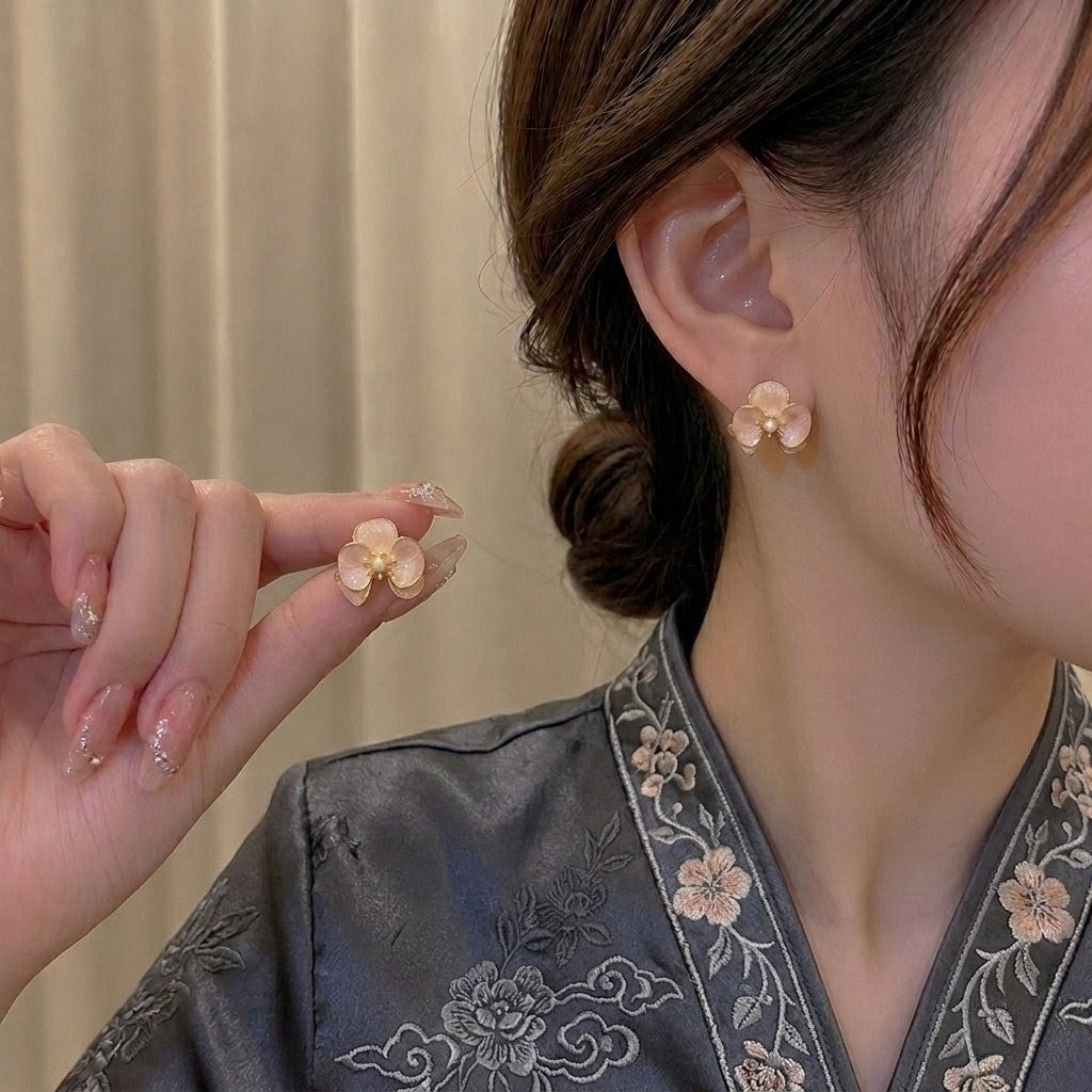 Blush Orchid Studs
