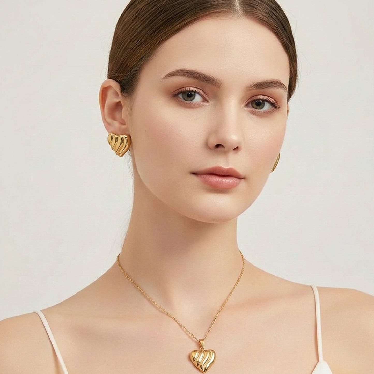 Golden Wave Heart Set