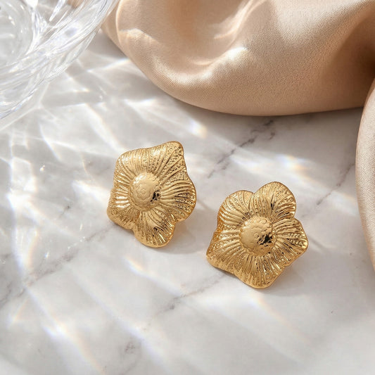 Golden Petal Studs