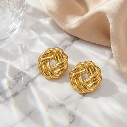 Golden Knot Studs