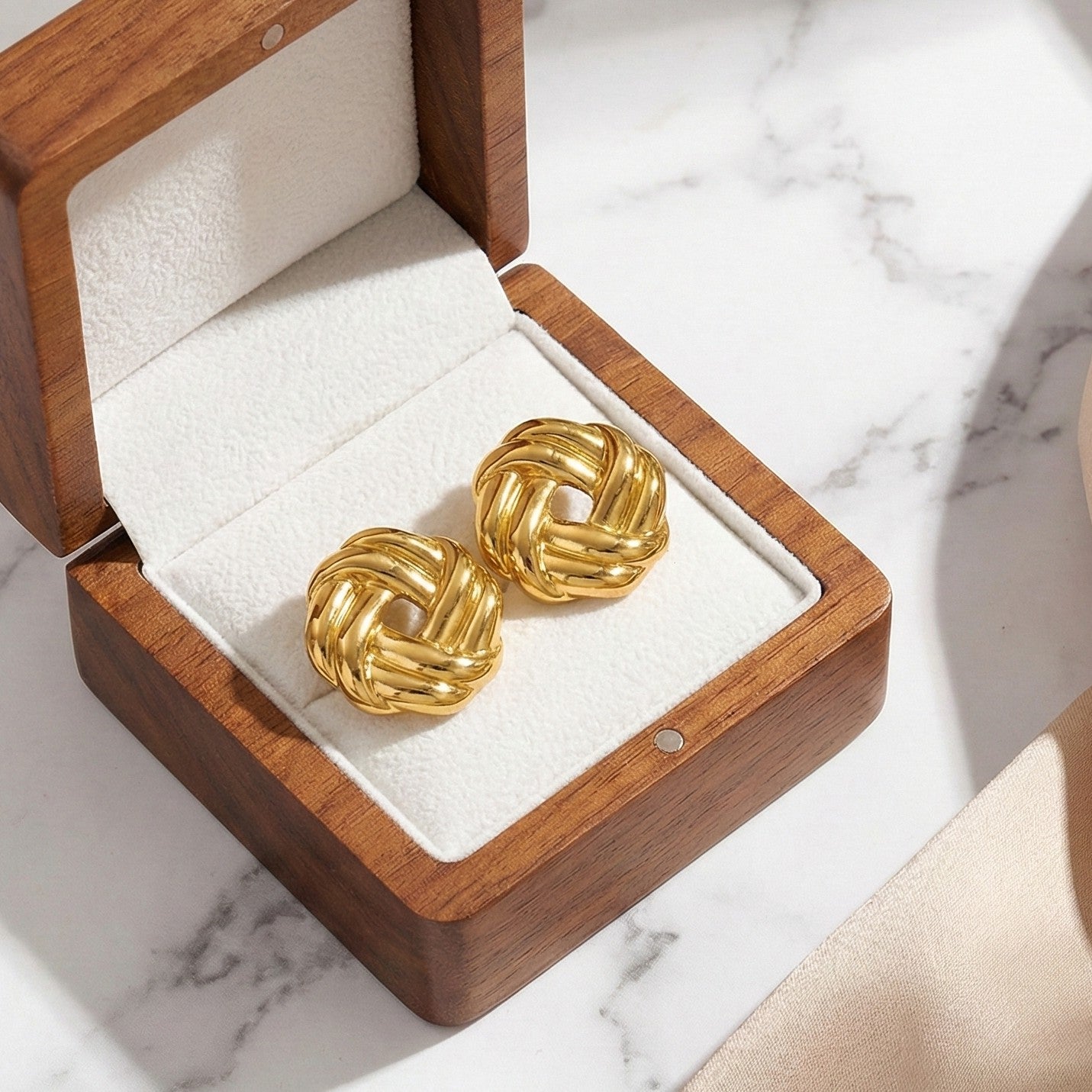 Golden Knot Studs