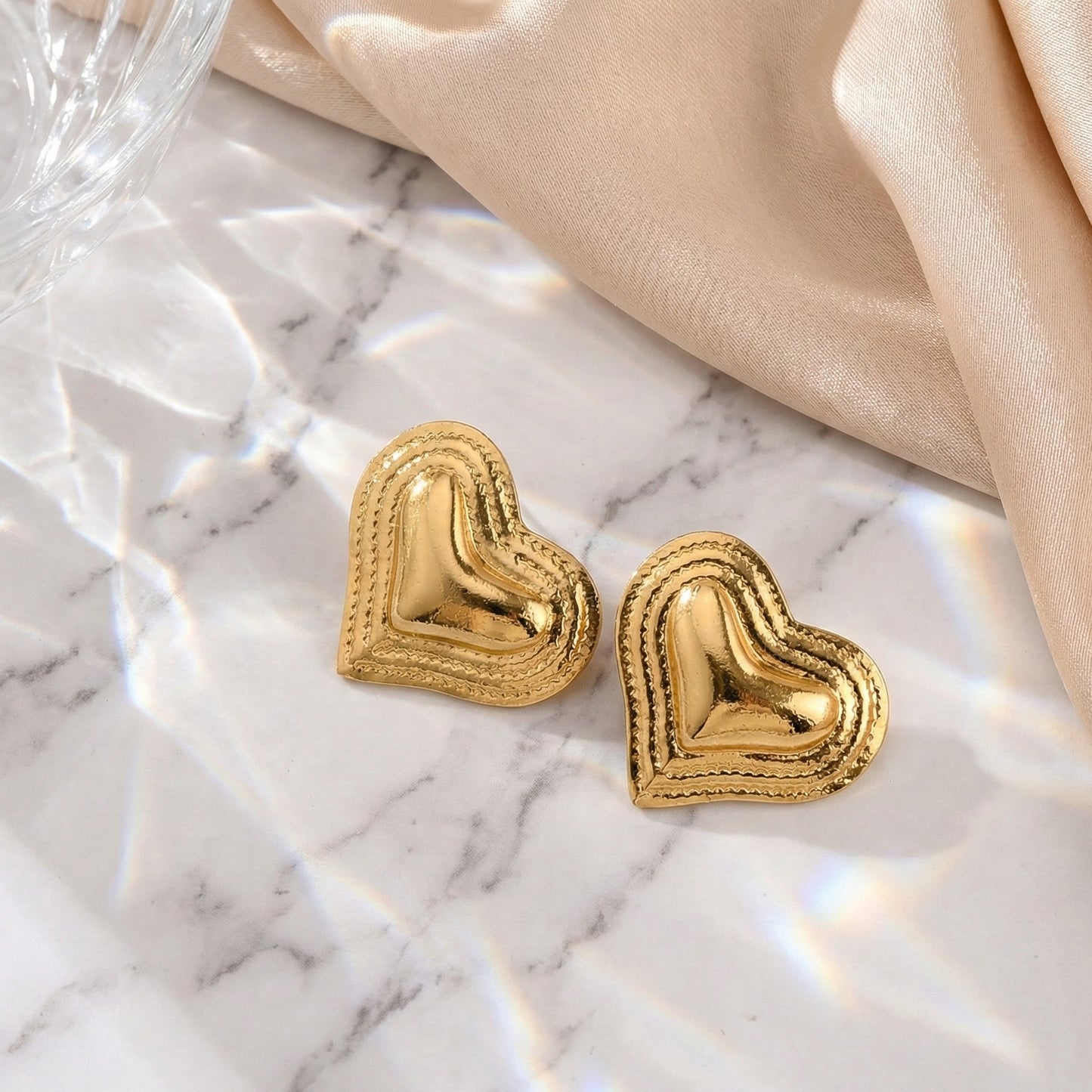 Heirloom Heart Studs