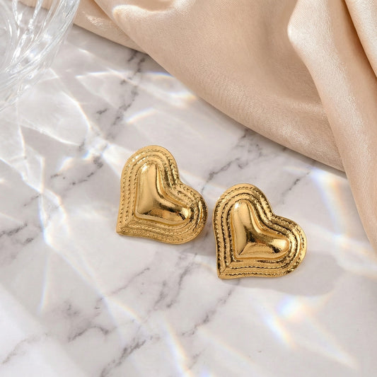 Heirloom Heart Studs