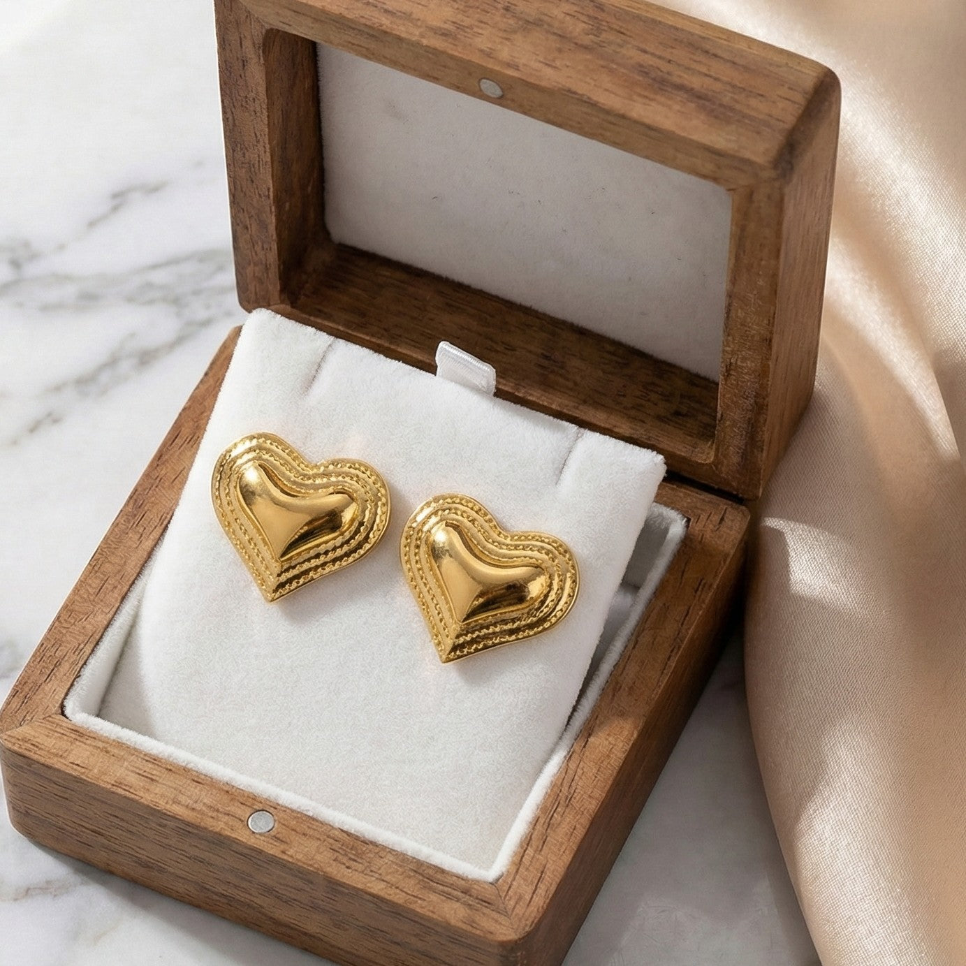 Heirloom Heart Studs