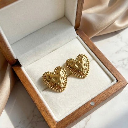 Regal Heart Studs