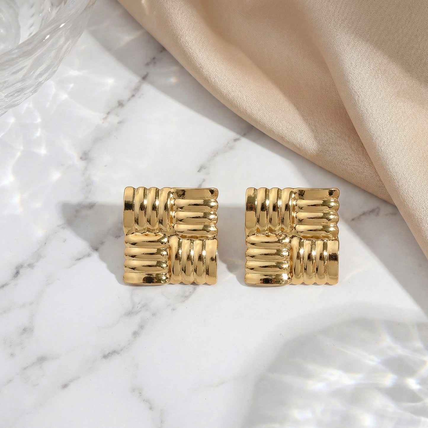 Gilded Grid Studs