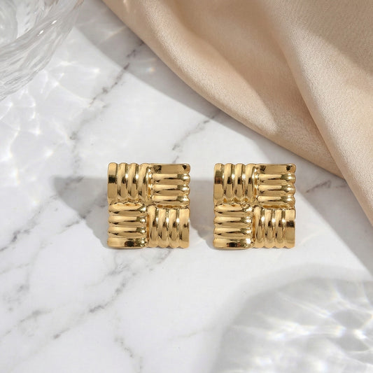 Gilded Grid Studs