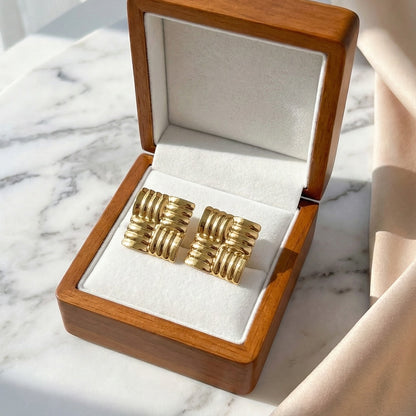 Gilded Grid Studs