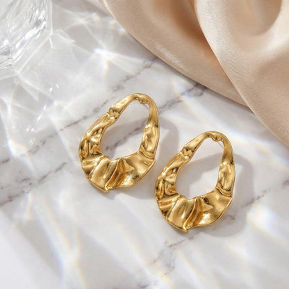 Oval Hoop Studs