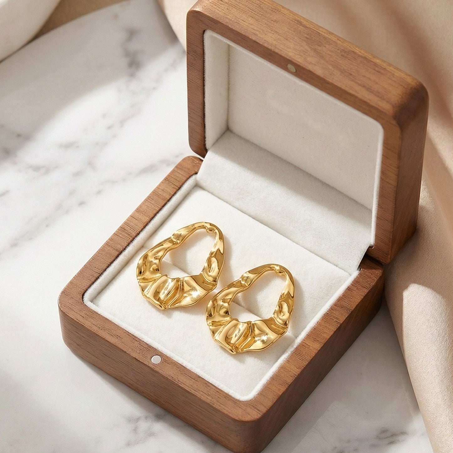 Oval Hoop Studs