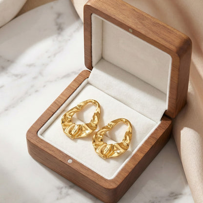 Oval Hoop Studs