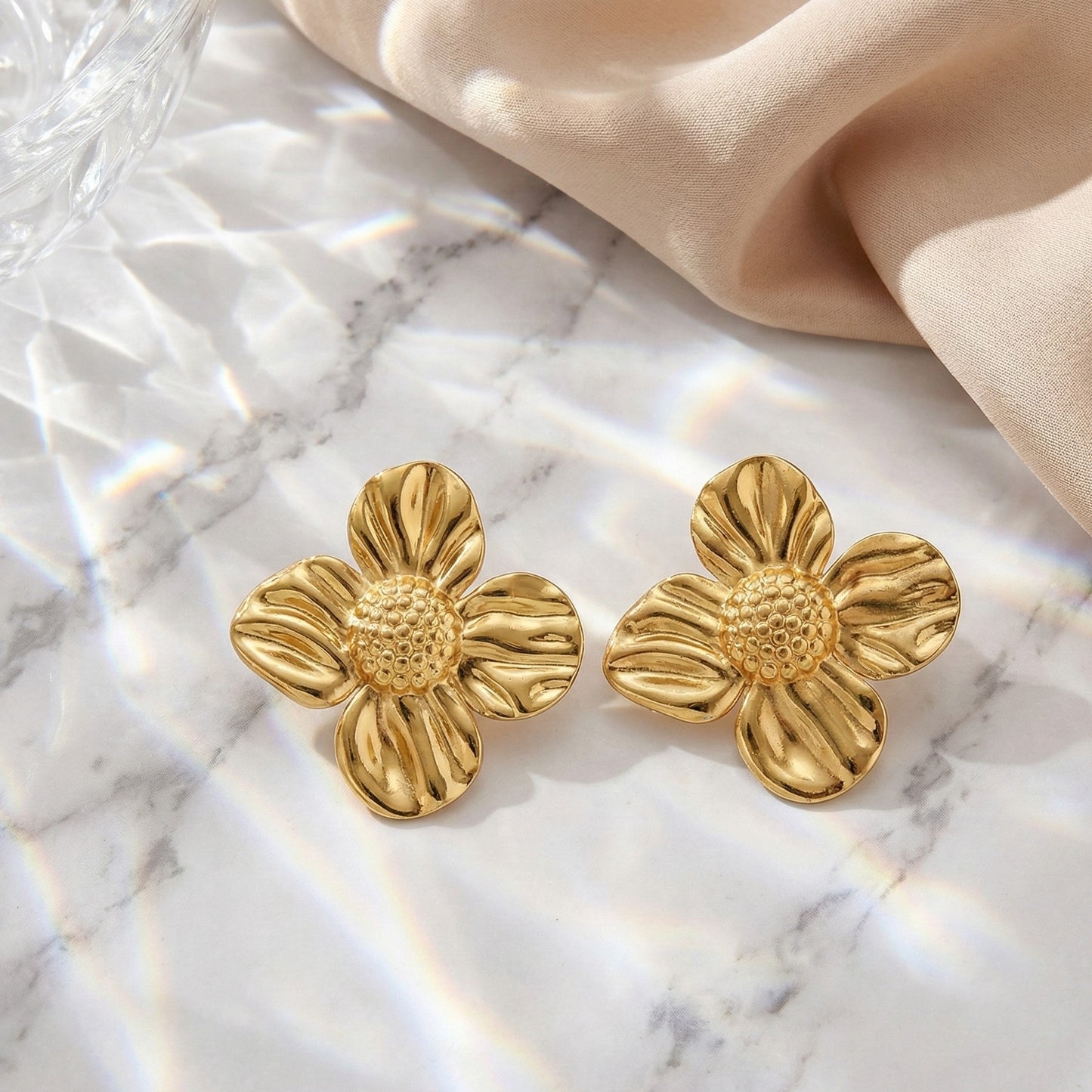 Sunburst Flower Studs
