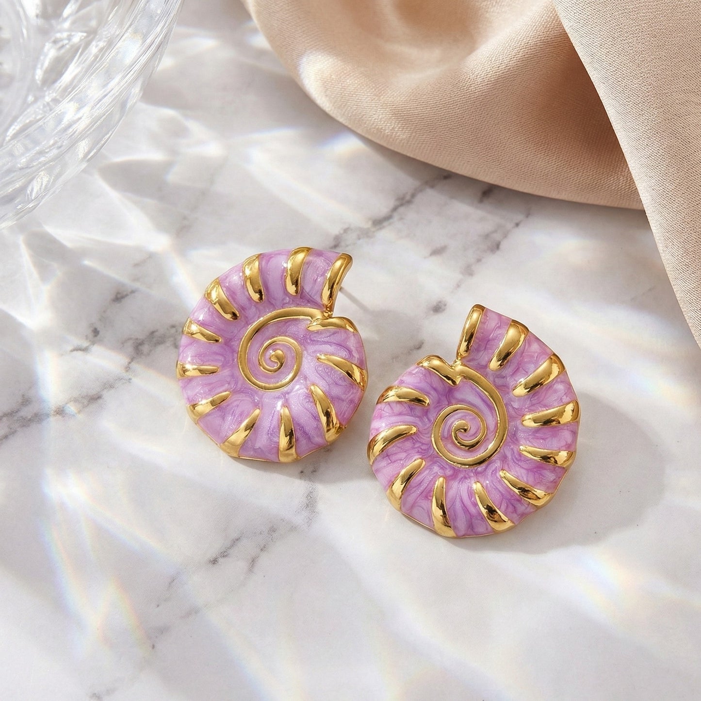 Golden Spiral Studs