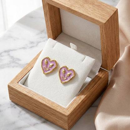Blooming Heart Studs
