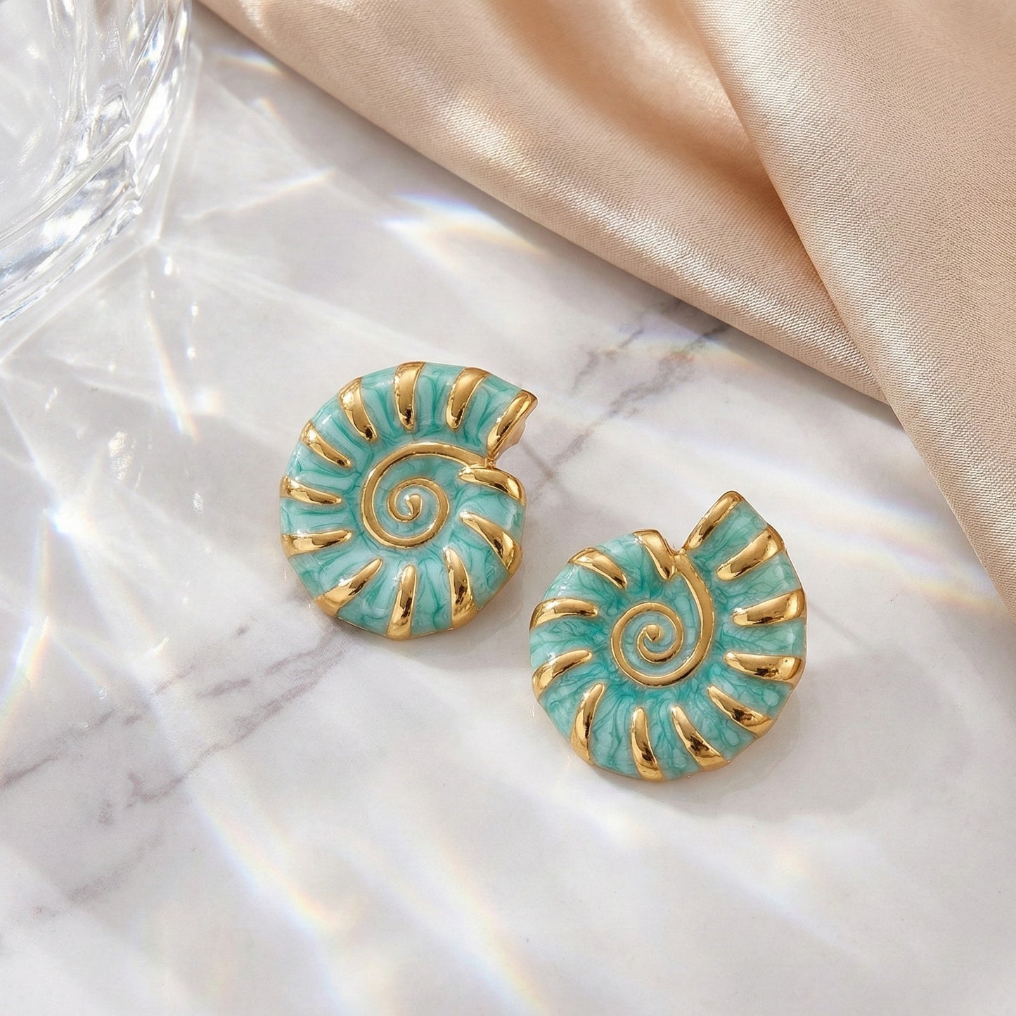 Golden Spiral Studs