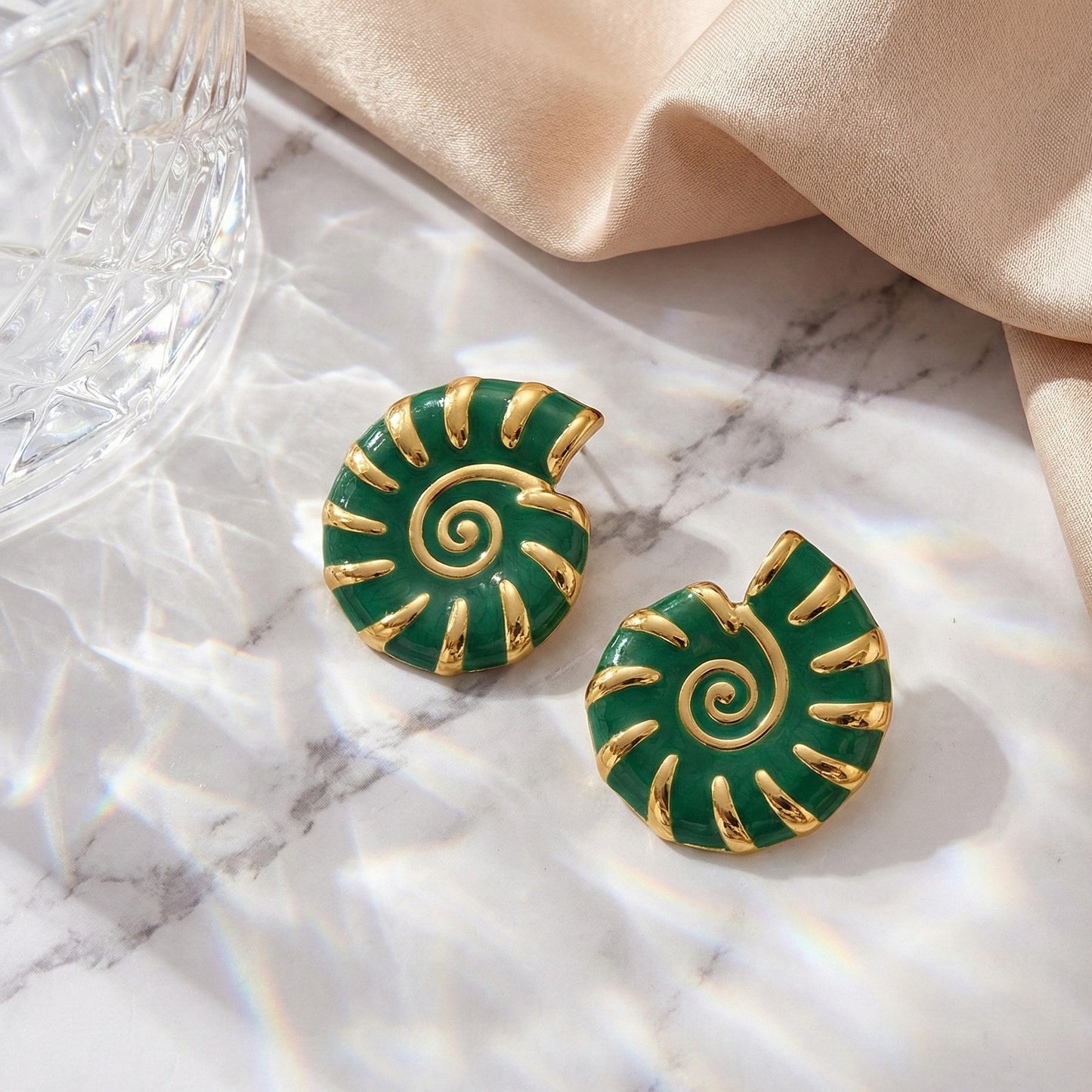 Golden Spiral Studs