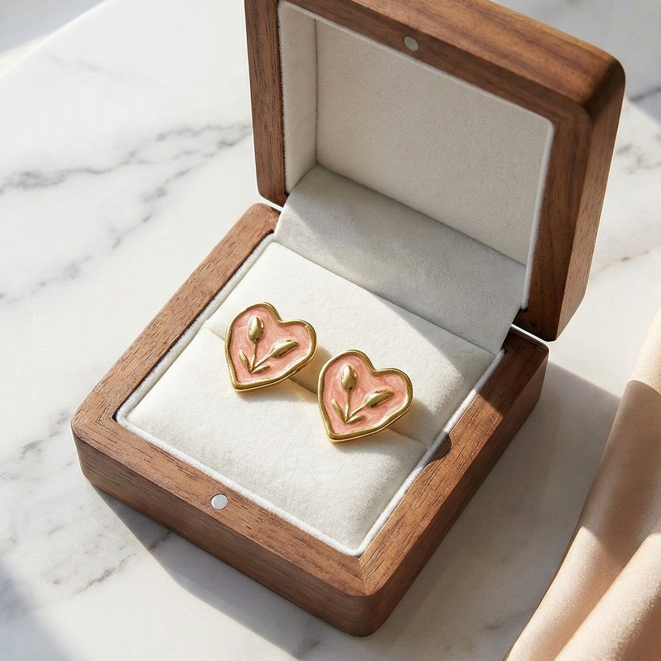 Blooming Heart Studs