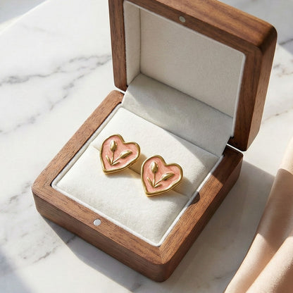 Blooming Heart Studs
