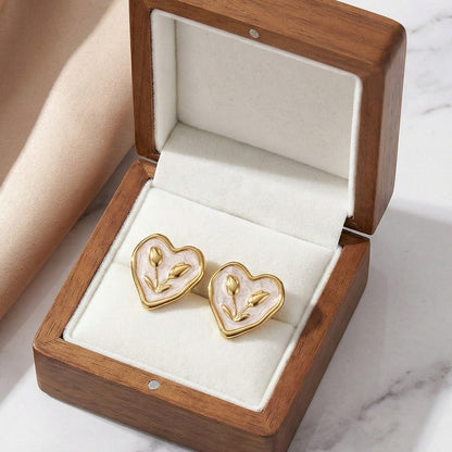 Blooming Heart Studs