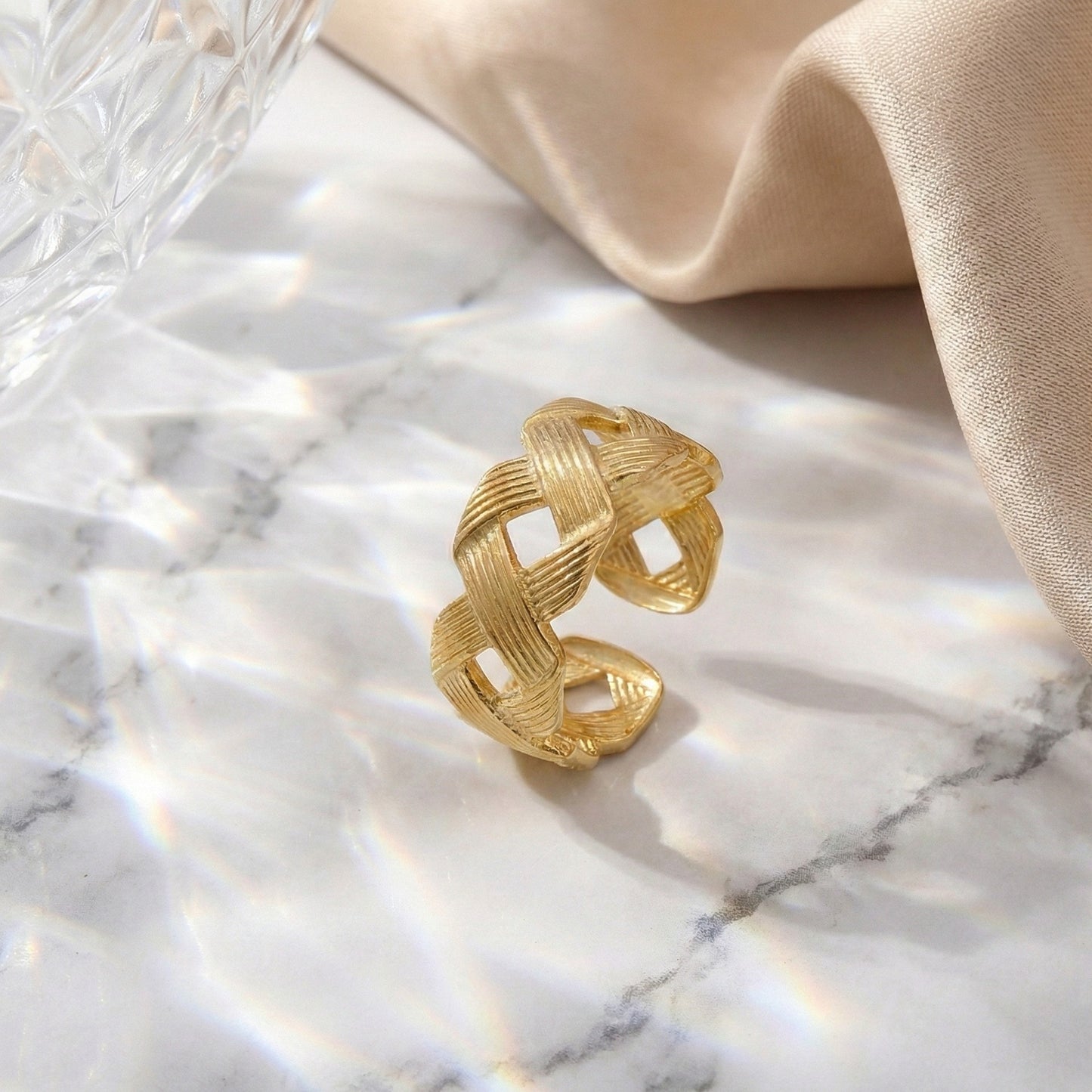 Golden Weave Ring