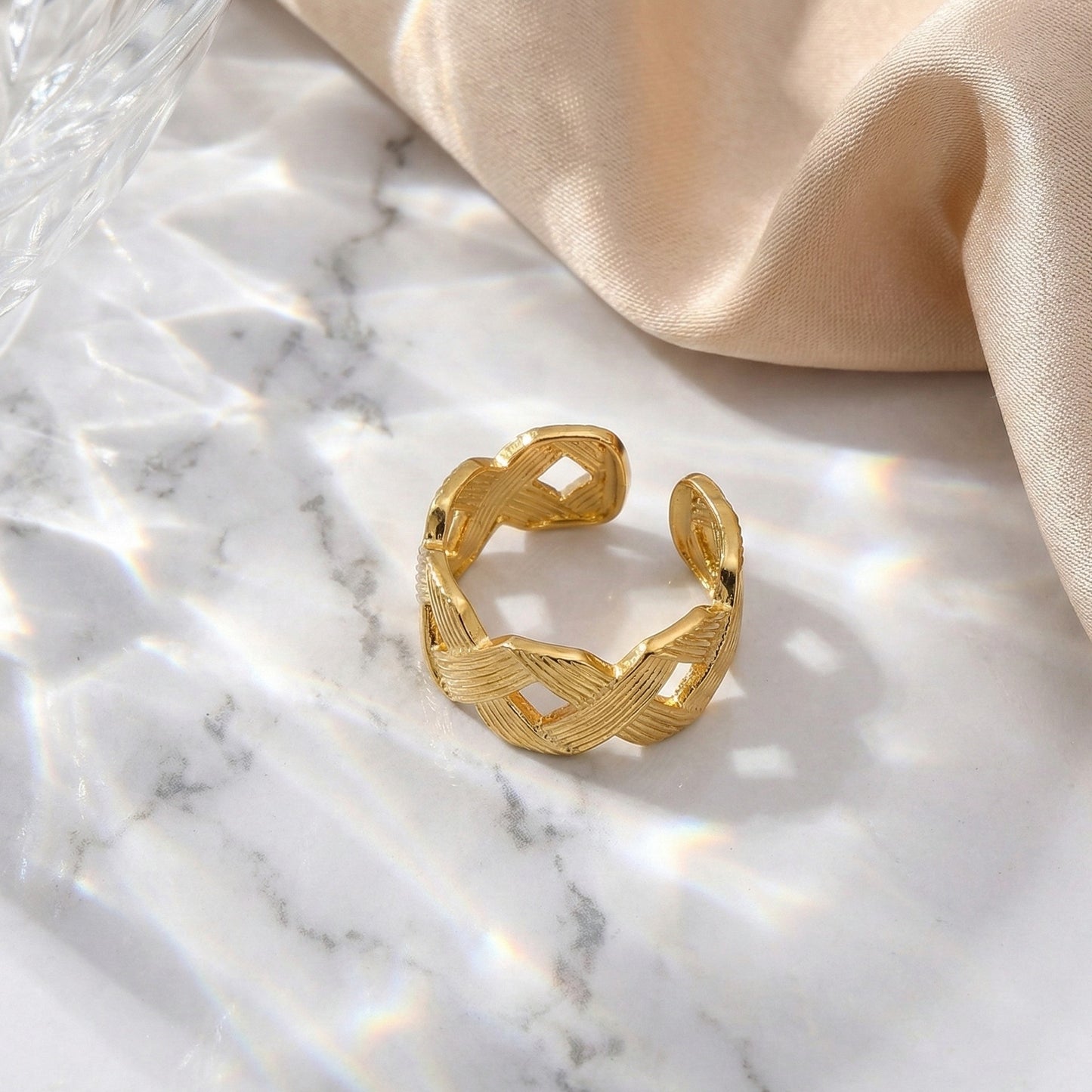 Golden Weave Ring
