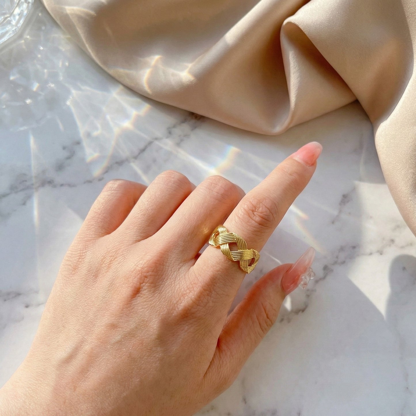 Golden Weave Ring