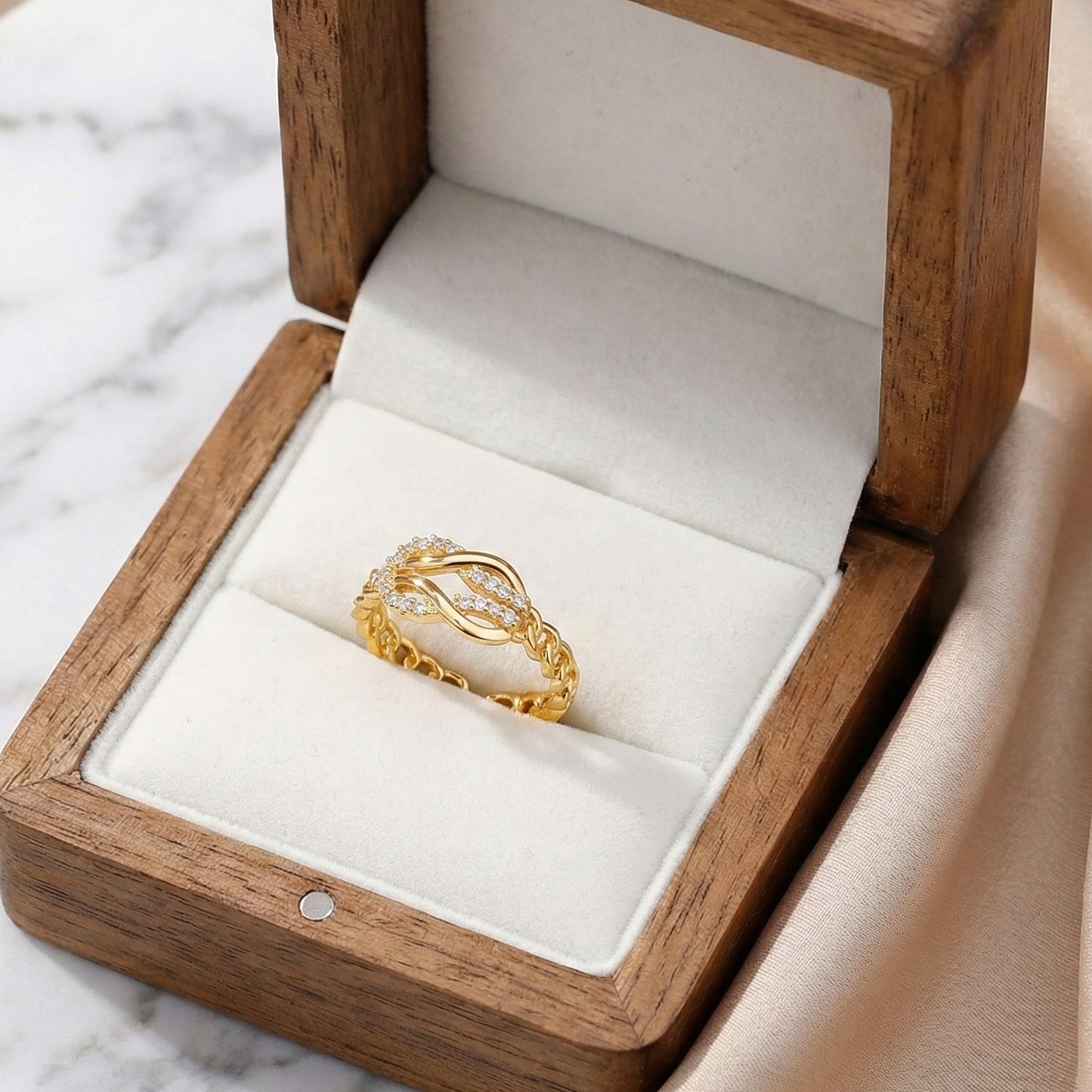 Golden Infinity Ring