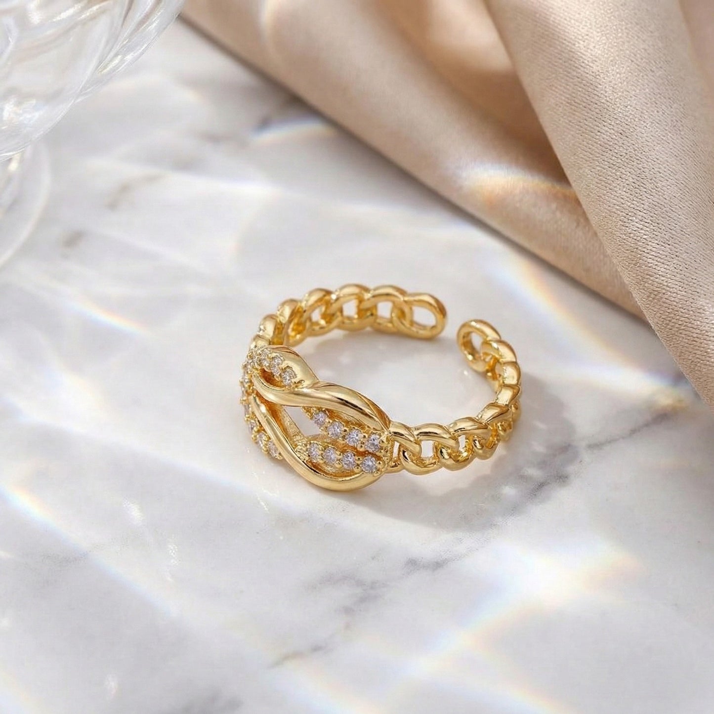 Golden Infinity Ring