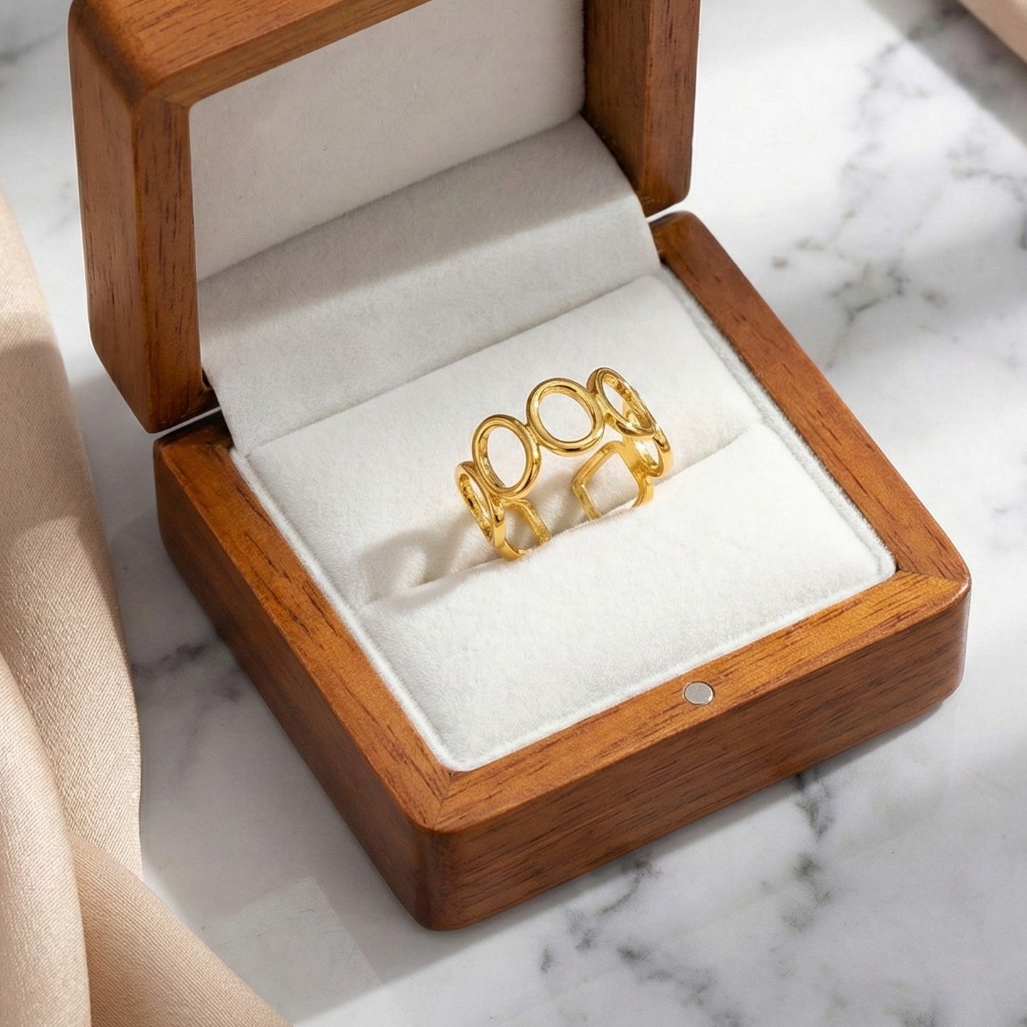 Golden Orbit Ring