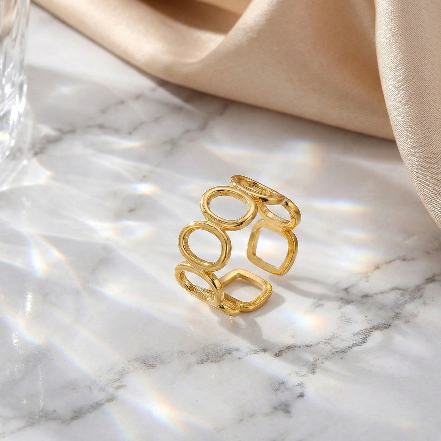 Golden Orbit Ring