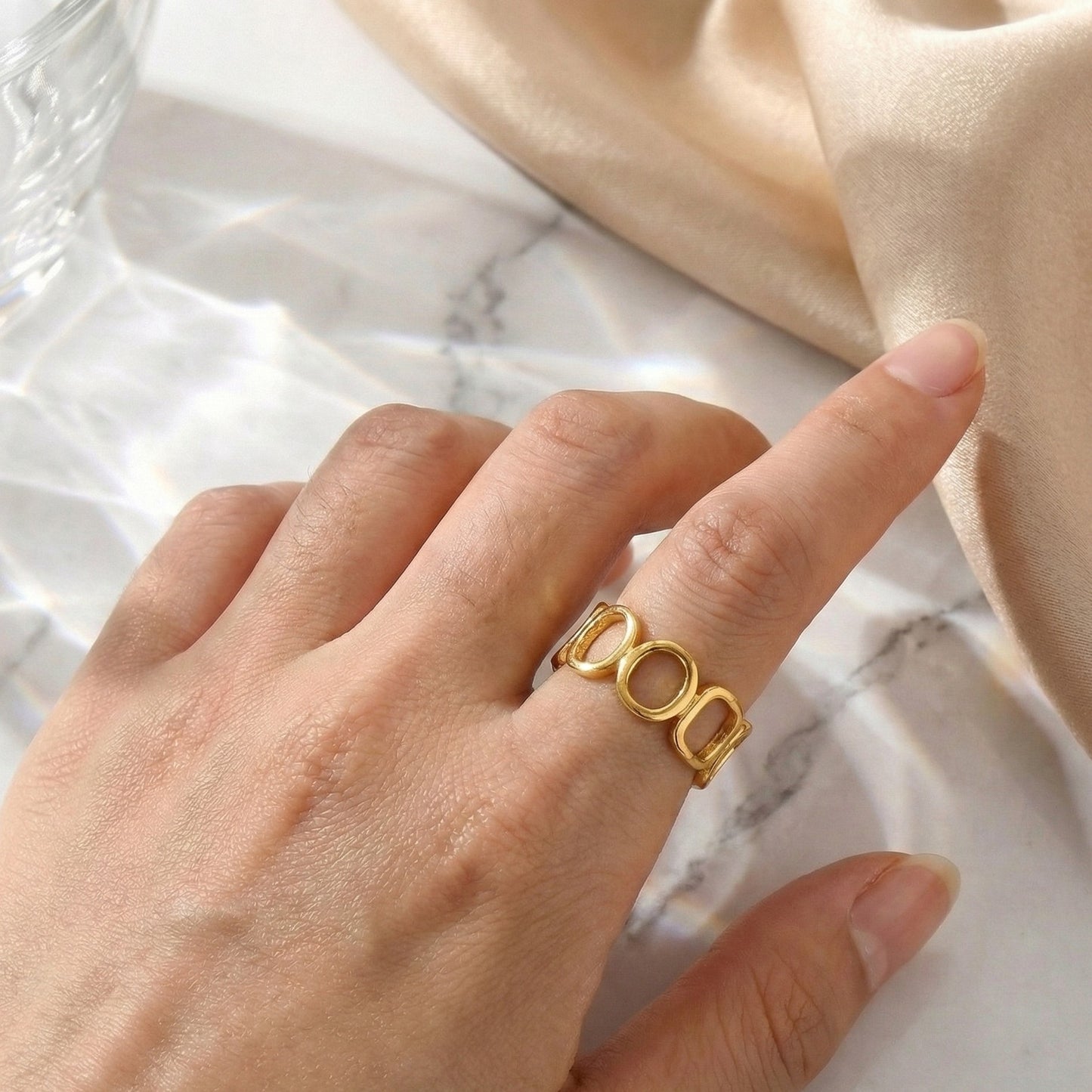 Golden Orbit Ring