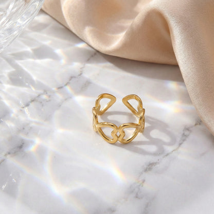 Linked Heart Ring