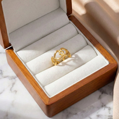 Linked Heart Ring