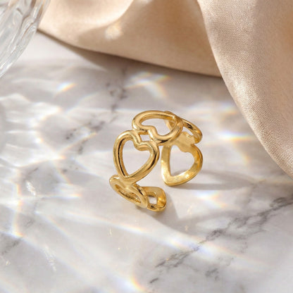 Linked Heart Ring