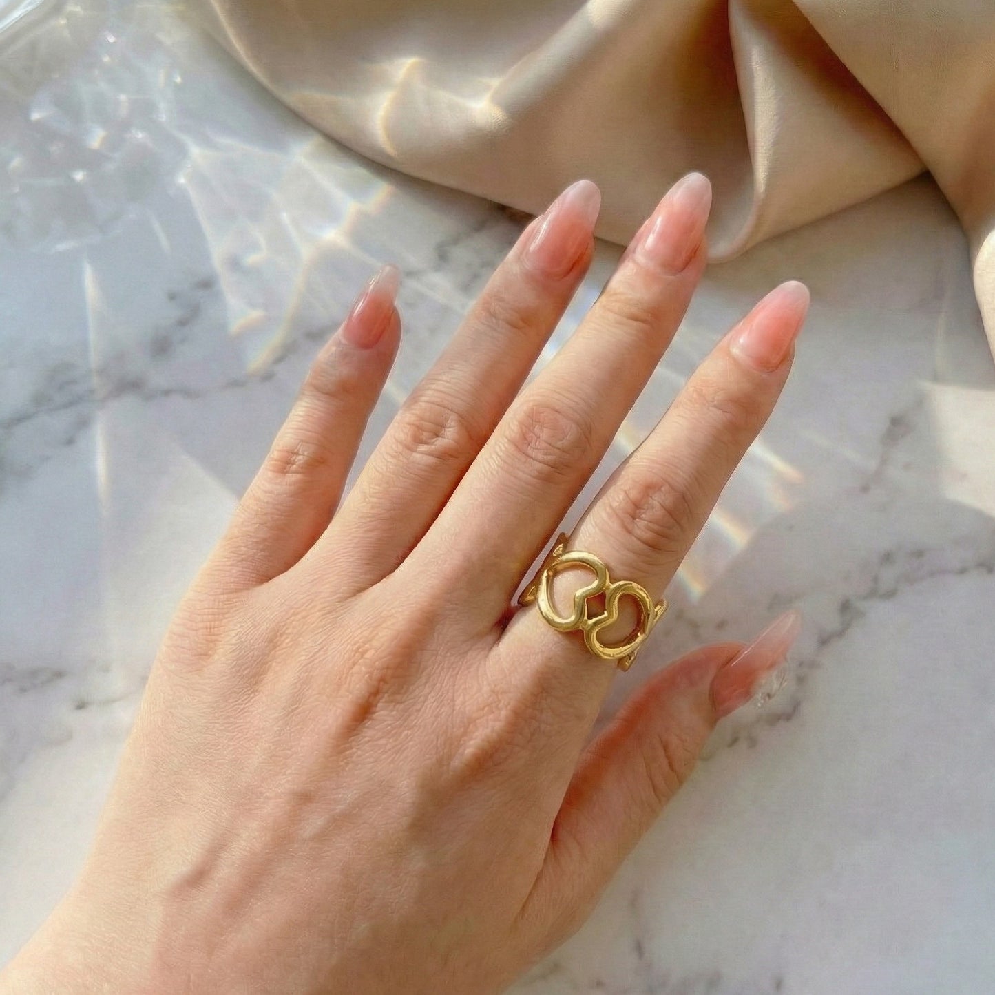 Linked Heart Ring