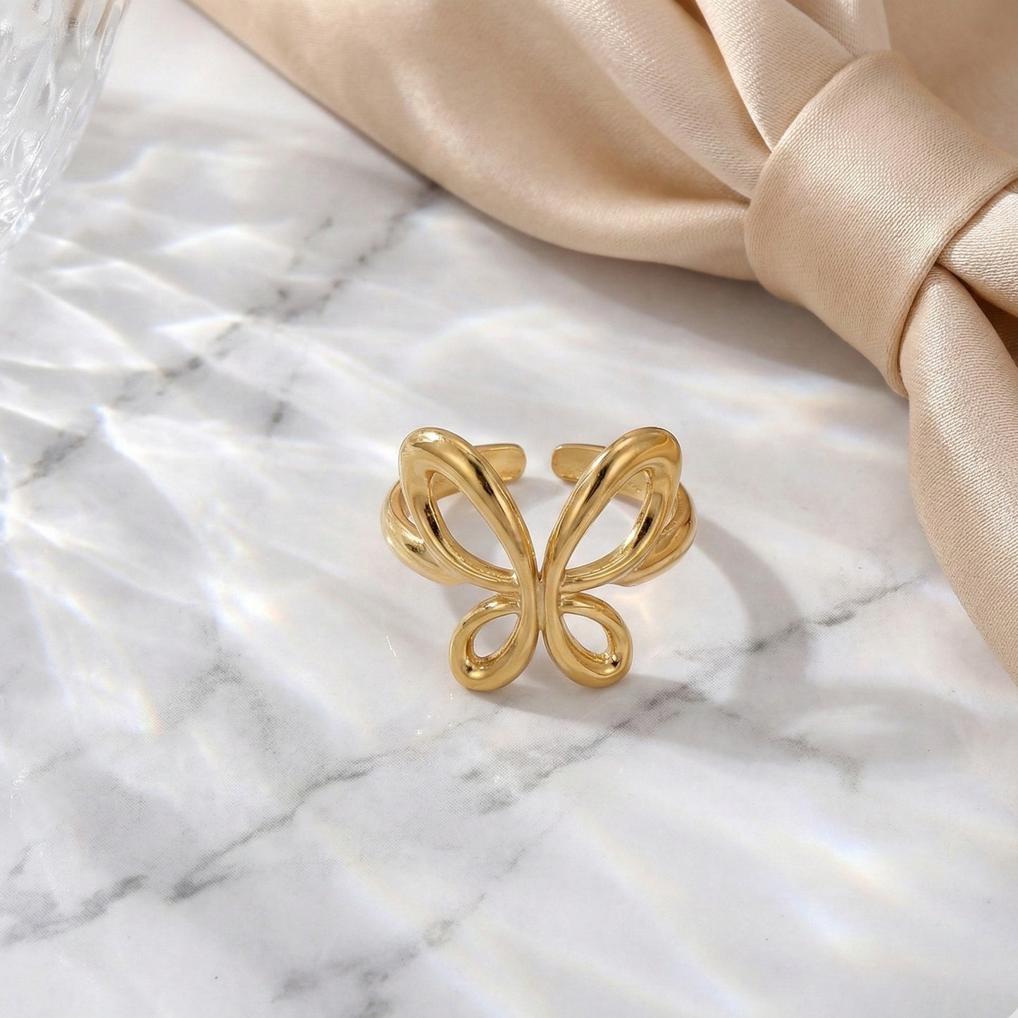 Gilded Butterfly Ring
