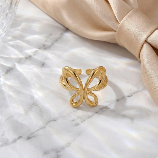 Gilded Butterfly Ring