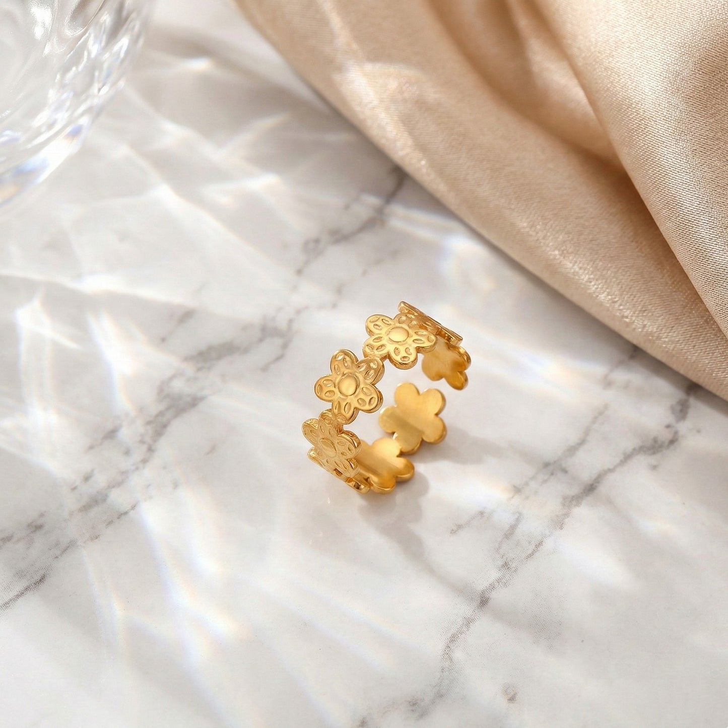 Floral Charm Ring
