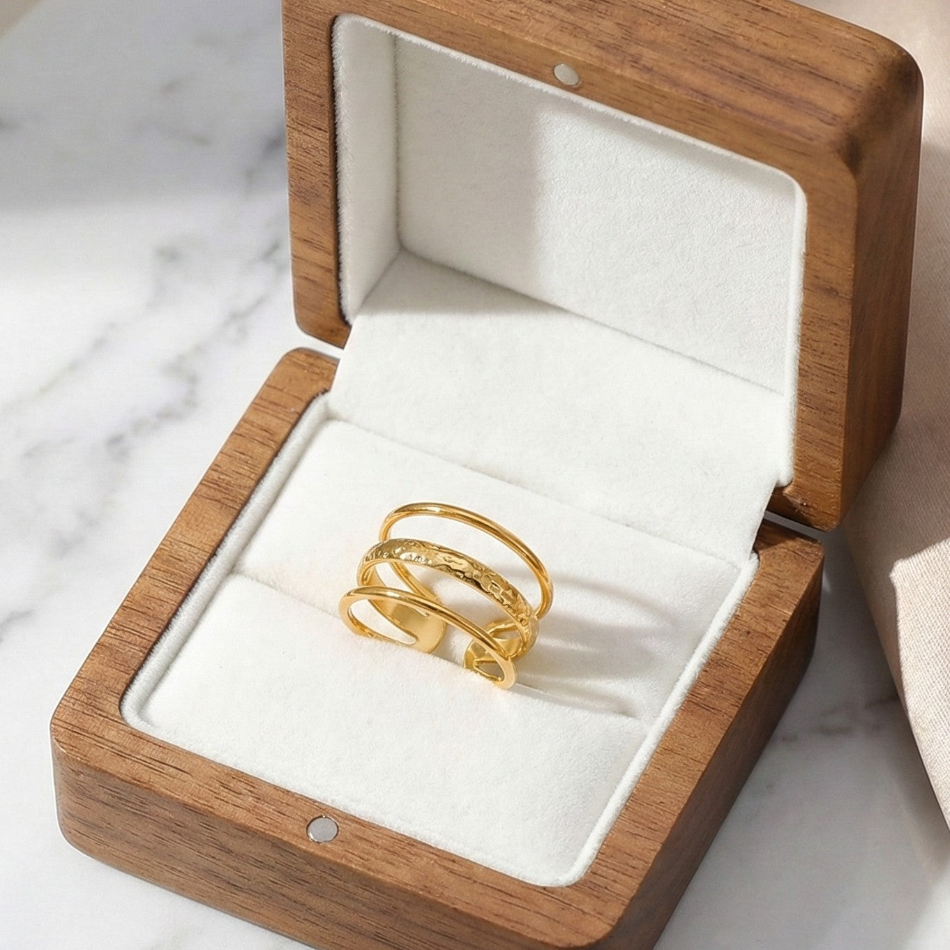 Golden Trinity Ring