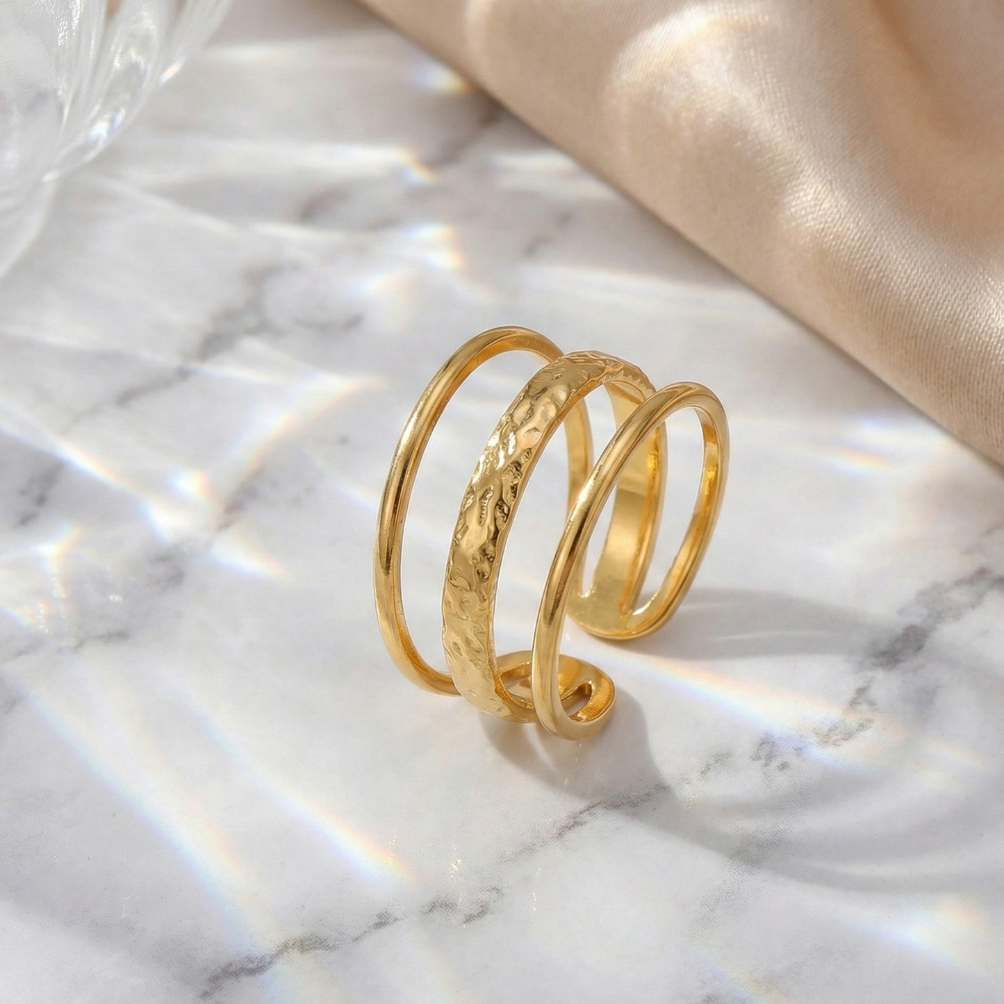 Golden Trinity Ring