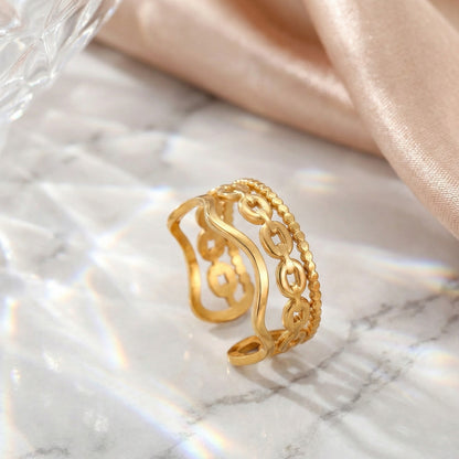 Golden Cascade Ring
