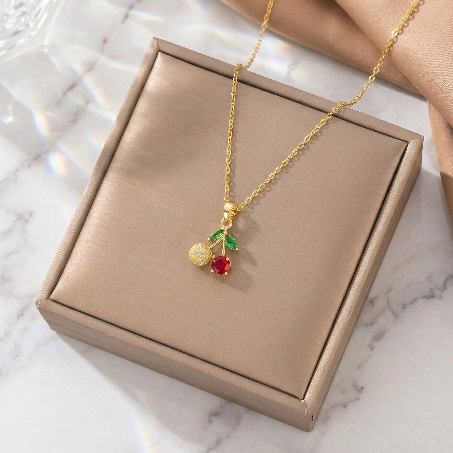 Cherry Sparkle Necklace