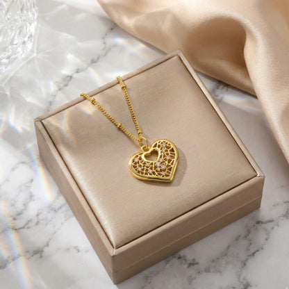 Mesh Heart Necklace