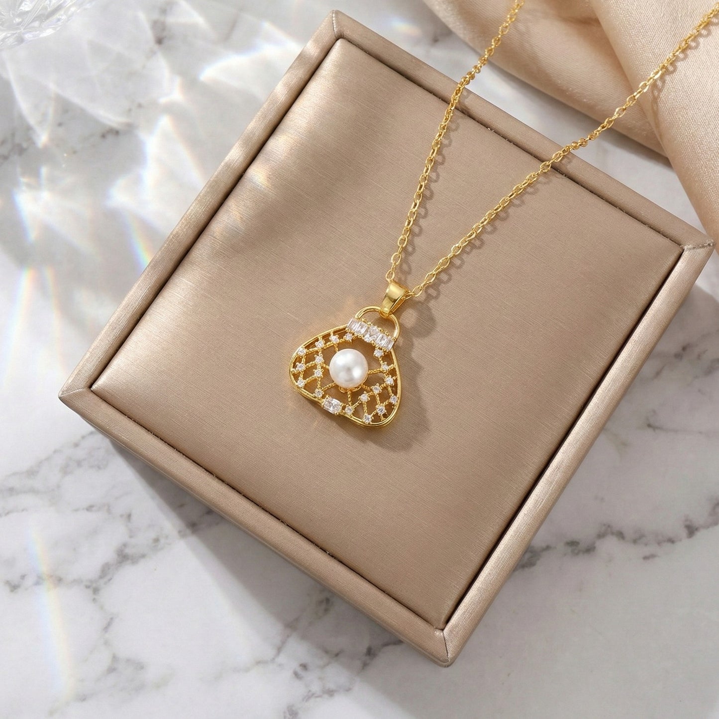 Pearl Lattice Necklace
