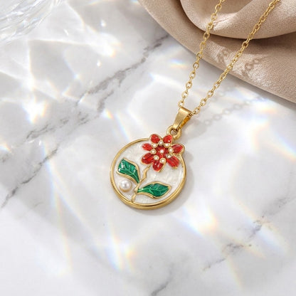 Ruby Medallion Necklace